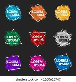 Grunge background set