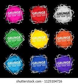 Grunge background set