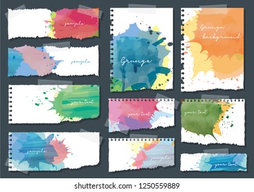 
Grunge background set