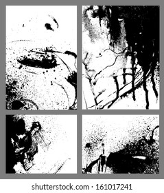 grunge background set