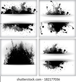 Grunge background set.