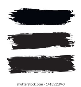Grunge background. Set of black grunge banners on white background.