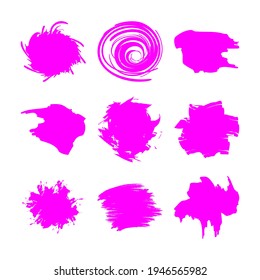 Grunge background set. Key chain  hand drawn shapes backdrop collection. Vector illustration.