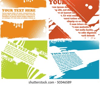 Grunge background set with place for your text.