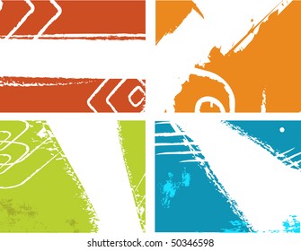 Grunge background set with place for your text.