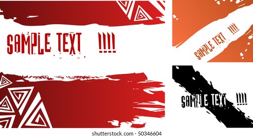 Grunge background set with place for your text.