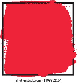 Grunge background with space under the text. Ink stain in the form of a Board with a frame. Template for icons, labels