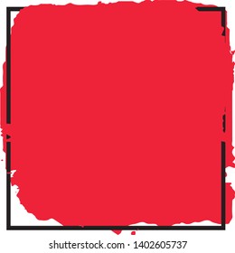 Grunge background with space under the text. Ink stain in the form of a Board with a frame. Template for icons, labels
