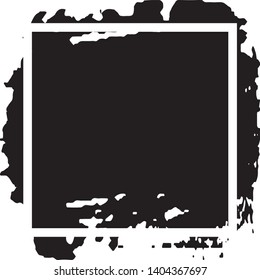 Grunge background with space under the text. Ink stain in the form of a Board with a frame. Template for icons, labels