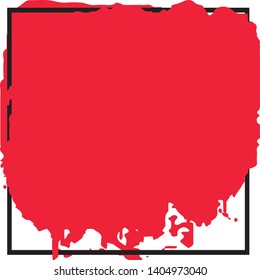 Grunge background with space under the text. Ink stain in the form of a Board with a frame. Template for icons, labels