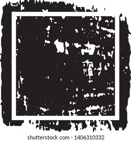 Grunge background with space under the text. Ink stain in the form of a Board with a frame. Template for icons, labels