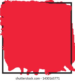 Grunge background with space under the text. Ink stain in the form of a Board with a frame. Template for icons, labels