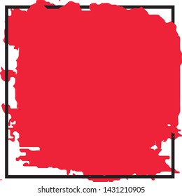 Grunge background with space under the text. Ink stain in the form of a Board with a frame. Template for icons, labels