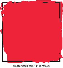 Grunge background with space under the text. Ink stain in the form of a Board with a frame. Template for icons, labels