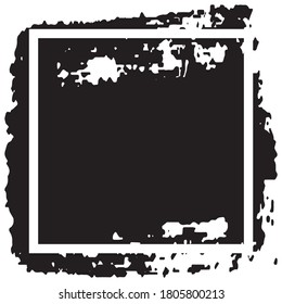 Grunge background with space under the text. Ink stain in the form of a Board with a frame. Template for icons, labels