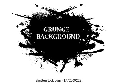 Grunge background. Splash banner. Ink splashes. Vector 