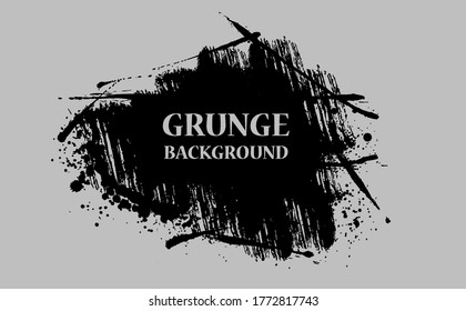 Grunge background. Splash banner. Ink splashes. Grunge ink paint splats, blots and splashes. Vector 