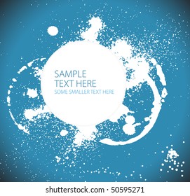 Grunge background with splats and place for your text