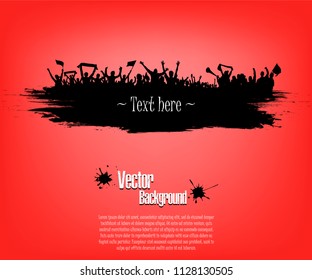 Grunge background for sporting events and concerts. Grunge banner with splashes of ink. Vector illustration