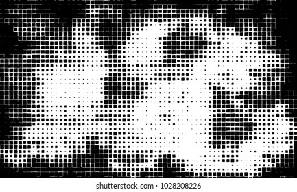 Grunge background of squares on white background