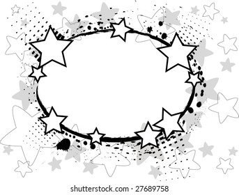 Grunge background with stars