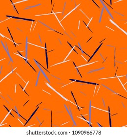 Grunge Background with Stripes. Abstract Scratched Texture with Dry Brush Strokes. Scribbled Grunge Rapport for Chintz, Wallpaper, Linen. Trendy Vector Background with Stripes