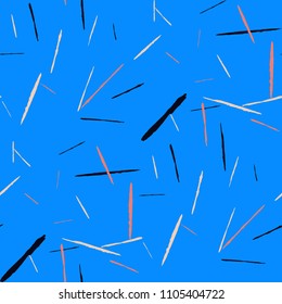 Grunge Background with Stripes. Abstract Scratched Texture with Brush Strokes. Scribbled Grunge Motif for Print, Cotton, Curtains. Rustic Vector Background with Stripes