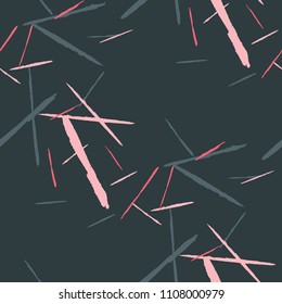 Grunge Background with Stripes. Abstract Scratched Texture with Dry Brush Strokes. Scribbled Grunge Rapport for Cloth, Shirt, Curtains. Rustic Vector Background with Stripes