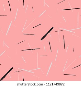 Grunge Background with Stripes. Abstract Scratched Texture with Brush Strokes. Scribbled Grunge Rapport for Cloth, Cotton, Curtains. Trendy Vector Background with Stripes