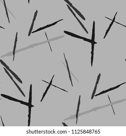 Grunge Background with Stripes. Abstract Scratched Texture with Brush Strokes. Scribbled Grunge Rapport for Cloth, Shirt, Curtains. Trendy Vector Background with Stripes