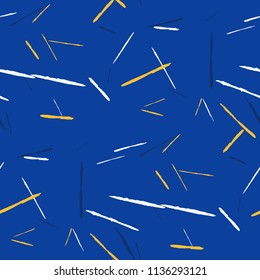 Grunge Background with Stripes. Abstract Scratched Texture with Dry Brush Strokes. Scribbled Grunge Pattern for Chintz, Wallpaper, Linen. Rustic Vector Background with Stripes