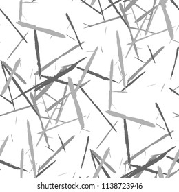 Grunge Background with Stripes. Abstract Scratched Texture with Brush Strokes. Scribbled Grunge Motif for Chintz, Wallpaper, Linen. Rustic Vector Background with Stripes