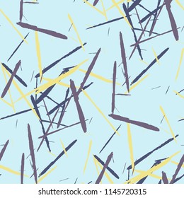 Grunge Background with Stripes. Abstract Scratched Texture with Dry Brush Strokes. Scribbled Grunge Rapport for Print, Cotton, Curtains. Retro Vector Background