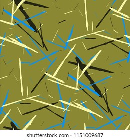 Grunge Background with Stripes. Abstract Scratched Texture with Brush Strokes. Scribbled Grunge Pattern for Tablecloth, Wallpaper, Dress. Rustic Vector Background with Stripes