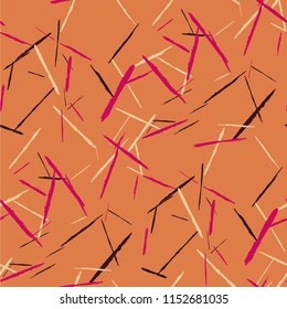 Grunge Background with Stripes. Abstract Scratched Texture with Brush Strokes. Scribbled Grunge Pattern for Tablecloth, Wallpaper, Dress. Retro Vector Background
