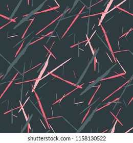 Grunge Background with Stripes. Abstract Scratched Texture with Dry Brush Strokes. Scribbled Grunge Pattern for Tablecloth, Wallpaper, Dress. Rustic Vector Background with Stripes
