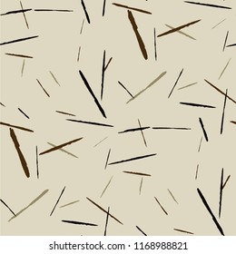 Grunge Background with Stripes. Abstract Scratched Texture with Dry Brush Strokes. Scribbled Grunge Rapport for Chintz, Wallpaper, Linen. Rustic Vector Background