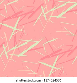 Grunge Background with Stripes. Abstract Scratched Texture with Brush Strokes. Scribbled Grunge Motif for Tablecloth, Shirt, Dress. Retro Vector Background with Stripes