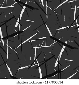 Grunge Background with Stripes. Abstract Scratched Texture with Brush Strokes. Scribbled Grunge Motif for Chintz, Wallpaper, Linen. Rustic Vector Background