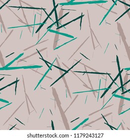 Grunge Background with Stripes. Abstract Scratched Texture with Brush Strokes. Scribbled Grunge Motif for Chintz, Wallpaper, Linen. Rustic Vector Background with Stripes