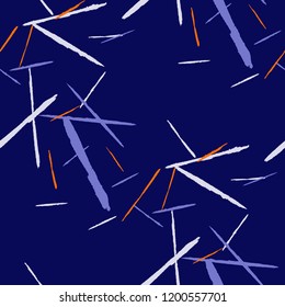 Grunge Background with Stripes. Abstract Scratched Texture with Brush Strokes. Scribbled Grunge Motif for Cloth, Cotton, Curtains. Rustic Vector Background