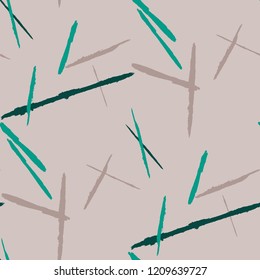 Grunge Background with Stripes. Abstract Scratched Texture with Brush Strokes. Scribbled Grunge Motif for Cloth, Cotton, Curtains. Rustic Vector Background