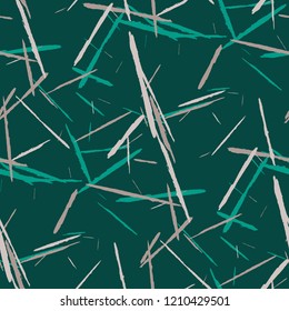 Grunge Background with Stripes. Abstract Scratched Texture with Dry Brush Strokes. Scribbled Grunge Motif for Chintz, Wallpaper, Linen. Trendy Vector Background with Stripes