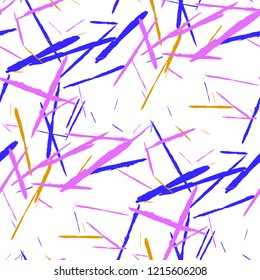 Grunge Background with Stripes. Abstract Scratched Texture with Brush Strokes. Scribbled Grunge Motif for Cloth, Shirt, Dress. Trendy Vector Background with Stripes