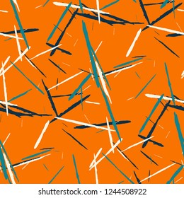 Grunge Background with Stripes. Abstract Scratched Texture with Brush Strokes. Scribbled Grunge Rapport for Cloth, Shirt, Dress. Rustic Vector Background
