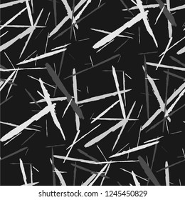 Grunge Background with Stripes. Abstract Scratched Texture with Dry Brush Strokes. Scribbled Grunge Rapport for Print, Cotton, Curtains. Trendy Vector Background