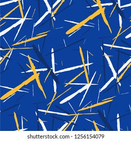 Grunge Background with Stripes. Abstract Scratched Texture with Dry Brush Strokes. Scribbled Grunge Rapport for Print, Cotton, Curtains. Trendy Vector Background with Stripes
