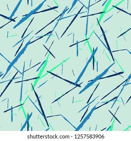 Grunge Background with Stripes. Abstract Scratched Texture with Brush Strokes. Scribbled Grunge Motif for Chintz, Calico, Linen. Rustic Vector Background