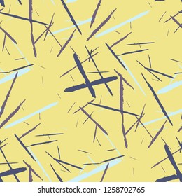 Grunge Background with Stripes. Abstract Scratched Texture with Dry Brush Strokes. Scribbled Grunge Pattern for Tablecloth, Wallpaper, Dress. Rustic Vector Background with Stripes