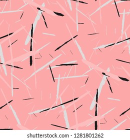 Grunge Background with Stripes. Abstract Scratched Texture with Brush Strokes. Scribbled Grunge Rapport for Cloth, Shirt, Curtains. Rustic Vector Background with Stripes